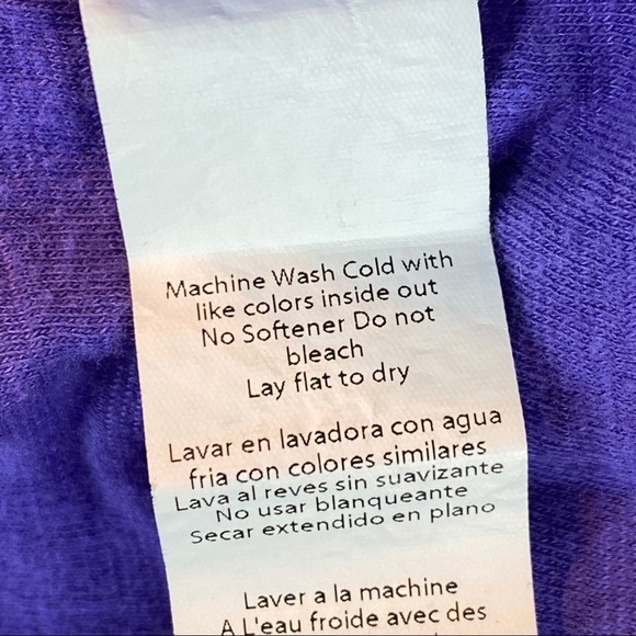 Fabletics Long Sleeve Tee Womens XXL Scoop Neck Purple Stretchy Activewear Top - Picture 8 of 11